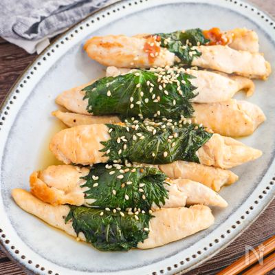 ささみの梅大葉焼き【ヘルシー簡単おかずレシピ】