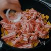 かぼちゃと豚しゃぶのしょうがポン酢がけの工程2