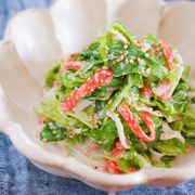 カニカマレタスのやみつき♡おつまみサラダ【#包丁いらず】