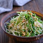 もやしと水菜と切り干し大根とツナの和風ごまマヨサラダ
