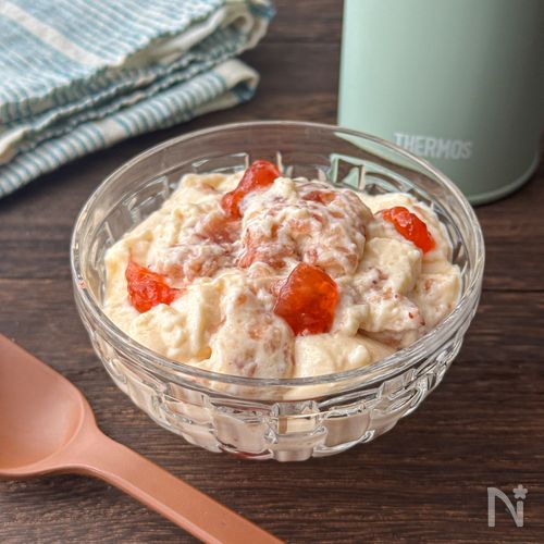 バニラアイスで作れる♪【いちごバニラプリン】