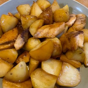 ちはるの作ってみた!投稿(ご飯が進む！ぶりとじゃがいもの甘辛炒め)