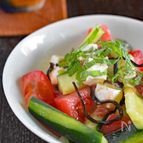 トマトときゅうりの梅昆布あえ