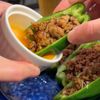ビールが進む簡単おつまみ！ガパオ風そぼろ&冷やし生ピーマンの工程5