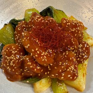 楽ラク手抜キッチン🐶🐾の作ってみた!投稿(［鶏と青梗菜の甘辛炒め］ワンバン！簡単！経済的！)