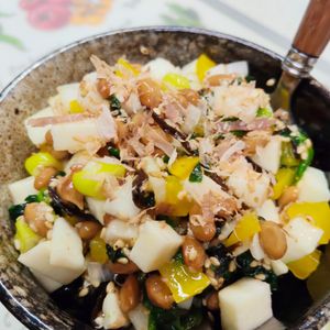 もんぶらん°・*:.。.☆の作ってみた!投稿(ごはんにも豆腐にも合う《ネバトロ♡ながいも納豆》)