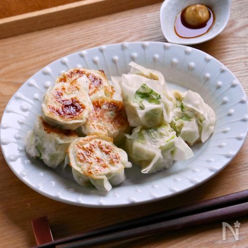 カリッとジューシー!鶏ひき肉と長ねぎの旨みそ焼きシュウマイ