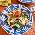 鶏ハムを使おう♪鶏胸とニラのピリ辛ウマ和え（発酵レシピあり）