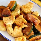 『鶏むね肉とかぼちゃの甘辛カレー炒め』食欲をそそる香り♪