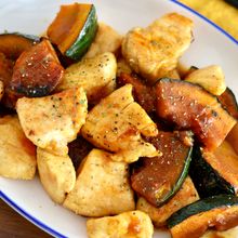 『鶏むね肉とかぼちゃの甘辛カレー炒め』食欲をそそる香り♪