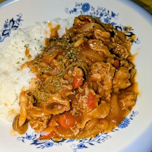 joe sanの作ってみた!投稿(無水で作る♪【完熟トマトのハヤシライス】バレンタインにも◎)