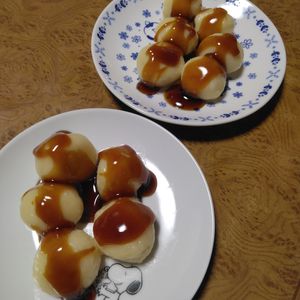 ももの作ってみた!投稿(【材料2つだけ！モチモチ】豆腐で作れる！冷やしみたらし団子)