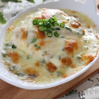 簡単おつまみ、豆腐グラタン
