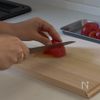 絶品梅だれトマト豚しゃぶの下準備