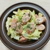 よっこの作ってみた!投稿(白菜消費✨白菜とウインナーのからしマヨネーズ和え😋🥗)