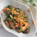 菜の花と豚バラ肉のコチュジャン炒め