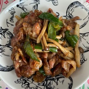万福の作ってみた!投稿(豚肉とピーマンときのこのオイスター炒め)
