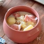 キャベツとベーコンの洋風ミルク味噌汁