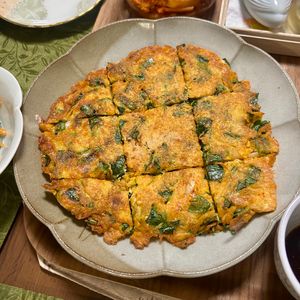 Makimekkoの作ってみた!投稿(ヘルシー！豆腐のニラチヂミ)