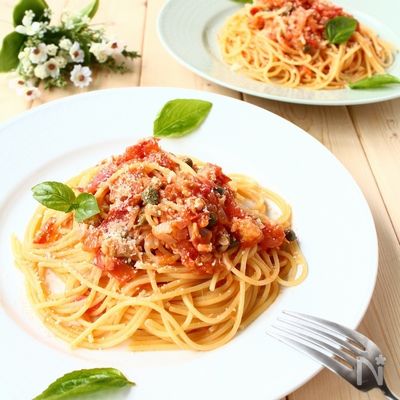 ソース作り置きも! フレッシュトマトとツナのスパゲッティ