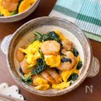 【えびとほうれん草のオーロラ炒め】子どもも喜ぶ味付けで◎