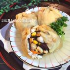 節分に♪簡単！末広がり８食材！４種のお豆の福袋きんちゃく煮