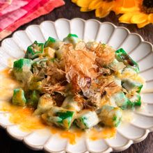 秒で消える！オクラチーズのおかか醤油