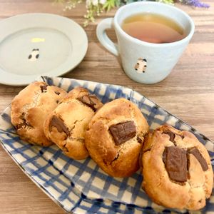のりのり🐾🎀🤍の作ってみた!投稿(某コーヒー店を再現！【米粉のチョコチャンクスコーン】)
