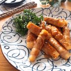 冷めても美味しい・お弁当にも♡長芋の豚ロース巻きポンマヨ炒め