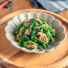 レンジで簡単!あと一品【ほうれん草とツナのごま和え】