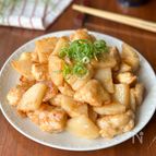 お箸が止まらん｢むね肉と長いものオイマヨ炒め｣