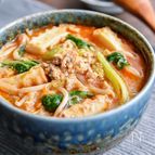 『食べる豆乳担々スープ』寒い日に！ご飯がすすむ具沢山スープ