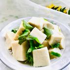 ボウルひとつレンチンだけ♪みつばと高野豆腐の含め煮