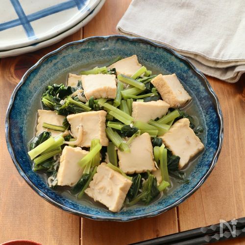 カルシウムたっぷり！厚揚げと小松菜のしらす煮