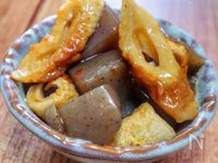 レンチン3分♪甘辛ちくわこんにゃく