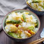 ベーコンエッグアスパラの混ぜご飯【作り置き】