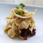 醤油糀で割り干し大根と豚ミミの和えもの
