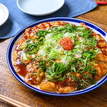 【ねぎしそ香る♪】明太子もちチーズのお好み焼き！