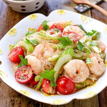 【えびとセロリの春雨サラダ】抱えて食べたい♬