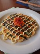 お麩でふわふわ！豚キムチーズのお好み焼き