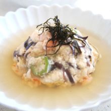 ふわふわ蒸し野菜豆腐の餡かけ