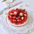 ごろごろ苺ゼリーのレア・ホワイトチョコチーズケーキ