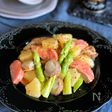 やみつきサラダ【アスパラと魚介のサラダ　パインドレッシング】