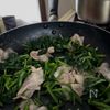 豚バラ入りほうれん草の卵炒めの工程2