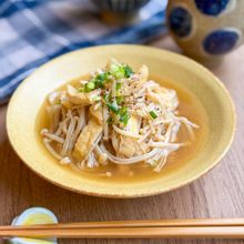 レンジで5分♪えのきと油揚げのじゅわっと煮浸し