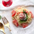 【生ハムブーケの冷製トマトパスタ】母の日に簡単おしゃれ♪