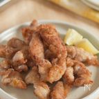 【カリカリ豚のねじり揚げ】米粉でカリッと食感♪