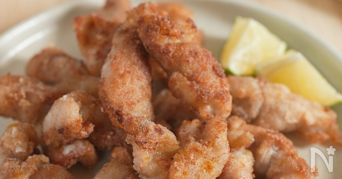 【カリカリ豚のねじり揚げ】米粉でカリッと食感♪