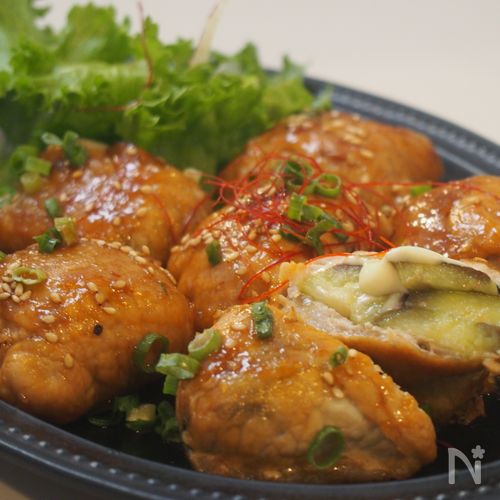 トロトロ茄子の肉巻き照り焼き