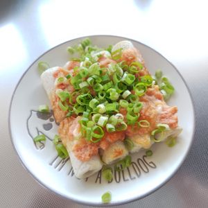 はるにゃんこの作ってみた!投稿(【ちくわのねぎ明太チーズ焼き】1分おつまみ！即完成♩)
